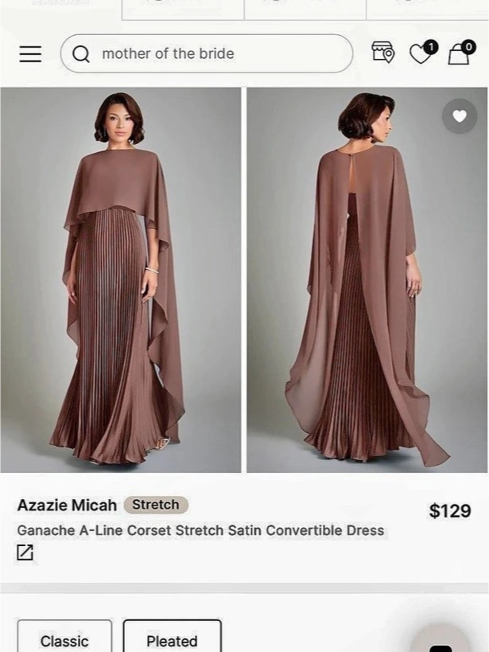 Azazie Micah Brown Maxi Dress